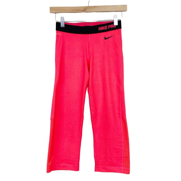 Nike Pro Hypercool Neon Coral Leggings Sz S - Picture 1 of 8